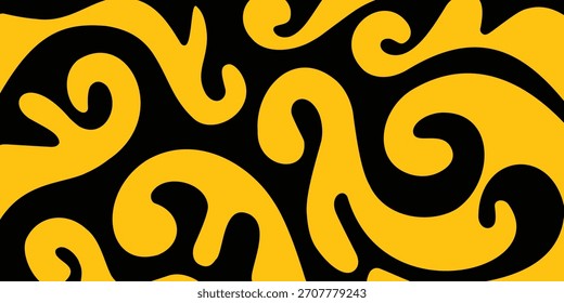 Fondo decorativo amarillo negro Formas abstractas Diseño de fondo de Ilustración vectorial de Fondo de pantalla
