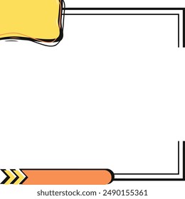 Diseño en negro y amarillo con flechas y bordes, adecuado para diapositivas de presentación, infografías, Anuncios de Web o gráficos de redes sociales.