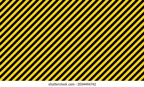Black and yellow diagonal line striped. Blank vector illustration warning background. Hazard caution sign tape. Space for attention text .