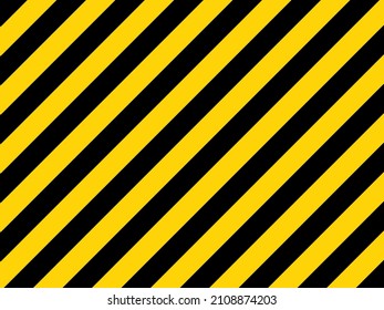 Línea diagonal negra y amarilla rayada. Fondo de advertencia de ilustración de vector en blanco. Cinta de signos de precaución de riesgo. Espacio para el texto de atención .