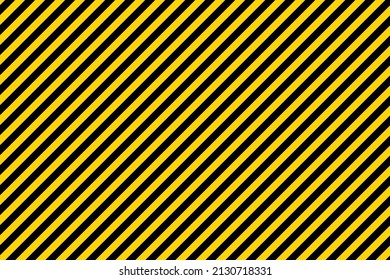 Black and yellow diagonal line striped. Blank vector illustration warning background. Hazard caution sign tape. Space for attention text .