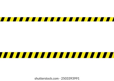 Línea diagonal negra y amarilla rayada. Fondo de advertencia de Ilustración vectorial en blanco. Patrón de línea de símbolos de seguridad y atención de Industrial. Aislado sobre fondo blanco. Archivo Eps 105.