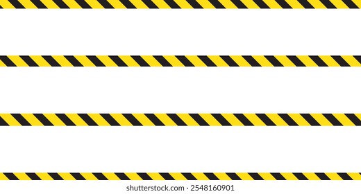 Línea diagonal negra y amarilla rayada. Fondo de advertencia de Ilustración vectorial en blanco. Cinta de advertencia de peligro. Espacio para el texto de atención .