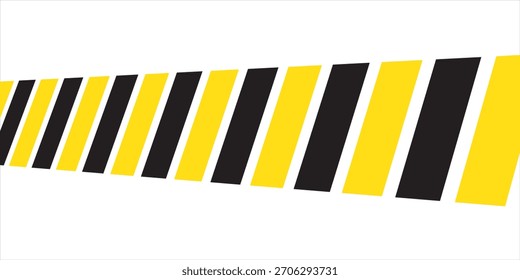 Schwarz-gelbe diagonale Linie gestreift. Leere Vektorgrafik, Warnhintergrund. Industrielle Sicherheit und Aufmerksamkeit Symbol Linie Muster eps10.
