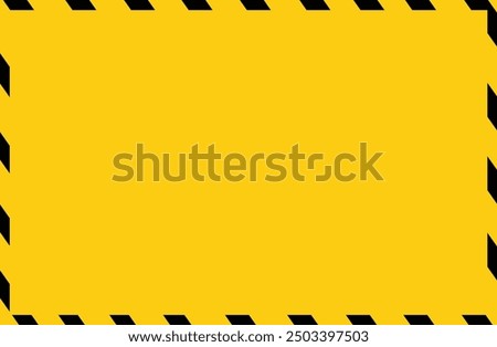 Black and yellow diagonal line striped. Rectangle warn frame. Yellow and black caution tape border. Hazard caution sign tape. Industrial safety and attention symbol line pattern. Eps file 107.