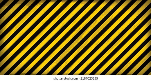 Black and yellow diagonal line stripes texture background.