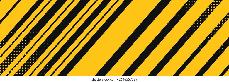 Aviso de faixas diagonais amarelas pretas.