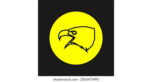 black and yellow eagle logo