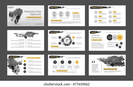 Black and yellow elements for infographics on a white background. Presentation templates. Use in presentation, flyer, corporate report, marketing, advertising, annual report