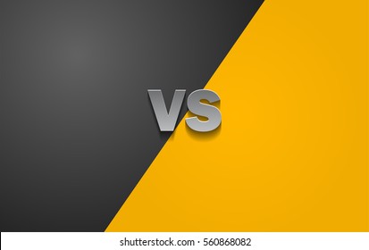 Black and Yellow Fighter Background Versus Screen, Vector Illustration.