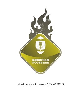 black yellow fire theme label american football