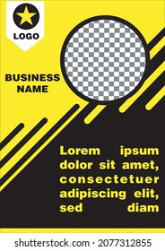 black and yellow flyer template design