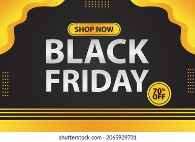black and yellow friday background design. design for promotion banner template.