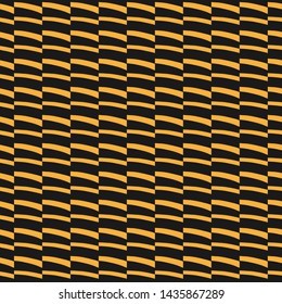 Black and yellow geometric design for print on fabric. Seamless vector illustration. Abstract geo pattern