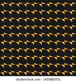 Black and yellow geometric design for print on fabric. Seamless vector illustration. Abstract geo pattern