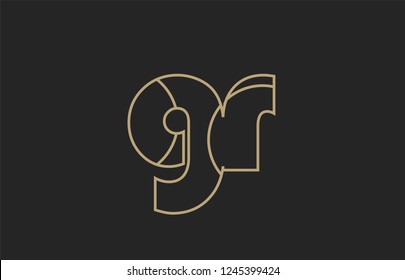 black and yellow gold alphabet letter gr g r logo combination design suitable for a company or business
