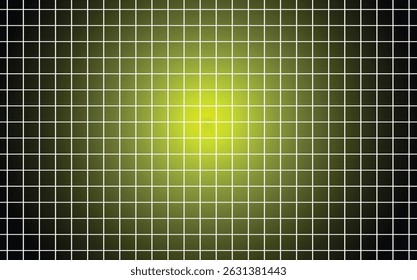 Black Yellow Gradient Grid Background, Digital Blueprint Style with White Lines and Center Glow, vector grid line background, video background