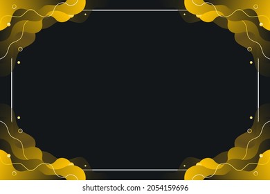 Black Yellow Gradient Wave Abstract Background
