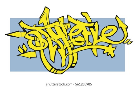 Black and yellow graffiti_texture