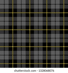 Black, yellow and grey tartan plaid Scottish seamless pattern.Texture from plaid, tablecloths, clothes, shirts, dresses, paper, bedding, blankets and other textile. 
