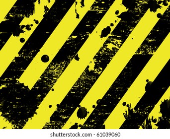 Black and yellow grunge background with space for text, vector illustration