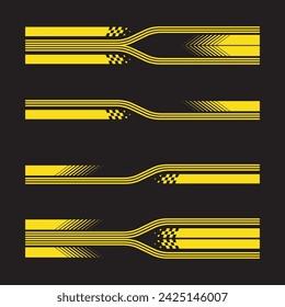 Black and yellow grunge checkered flags explosions isolated on dark blue background