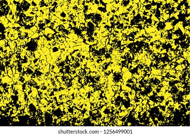 Black and yellow grunge frame, scratched background