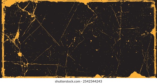 Black and yellow grunge texture. Sketch line with dust and grunge. Vector grunge illustrator.