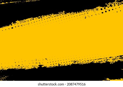 Black and yellow grungy background with place for your text - vector illustration