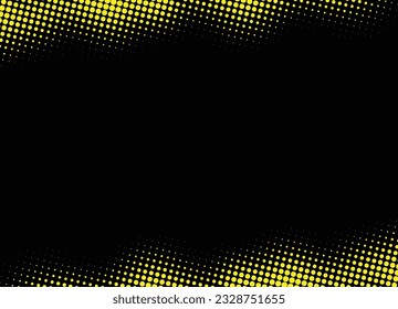 Black and Yellow Halftone texture with dots. Vector. Modern background Vector illustration.