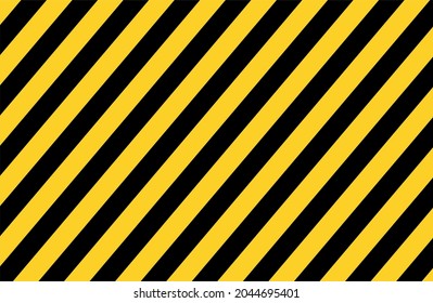 Black and yellow hazard stripes background.Industrial wallpaper.Lines and diagonal texture.Police line or danger tapes.Vector illustration.Sign, symbol  and icon.Caution or constuction concept.