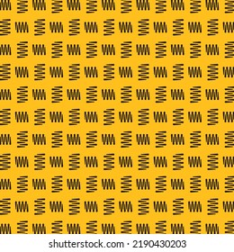 Black and yellow honey cell background pattern. straight beehive, vector illustration