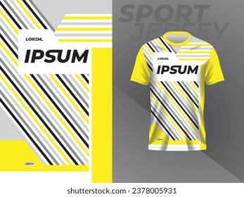black and yellow jersey mockup template design for sport uniform
