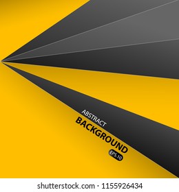 black and yellow layer vector background with space for template design