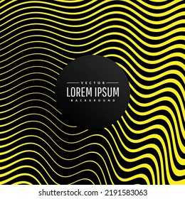 Black and yellow line abstract background
