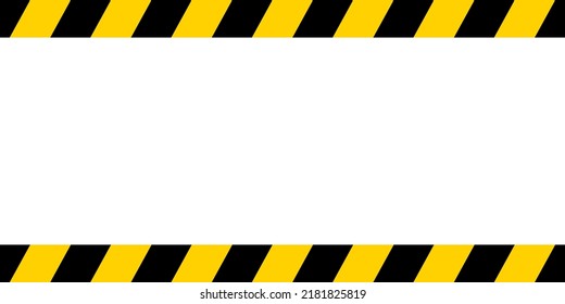 Black and yellow line striped. Caution tape. Blank warning background. Warning sign. Background with space for text writing.