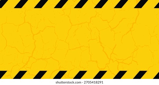 Línea rayada negra y amarilla. Cinta de precaución. Fondo de advertencia en blanco. Ilustración vectorial