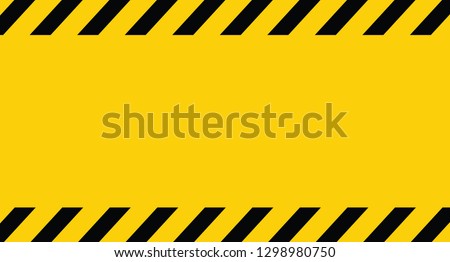 Black and yellow line striped. Caution tape. Blank warning background. Vector illustration Stock foto © 