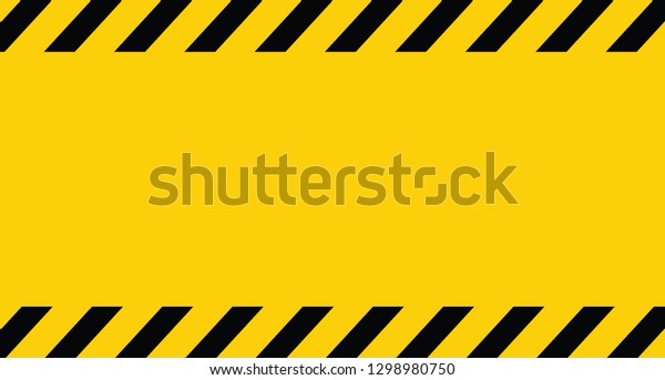 黒と黄色の線が縞模様になっています 注意テープ 空の警告の背景 ベクターイラスト のベクター画像素材 ロイヤリティフリー