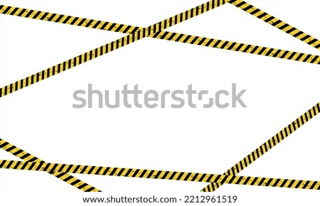 Black and yellow line striped. Warning tapes. Danger signs. Caution ,Barricade tape, Do not cross, police, scene barrier tape.Vector illustration