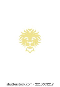 black yellow lion drawing vector logo design illustration