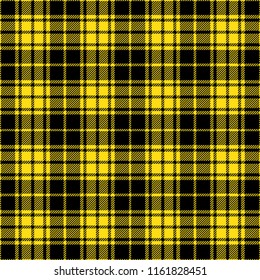 Black And Yellow Lumberjack Tartan Plaid Cloth Texture Pattern