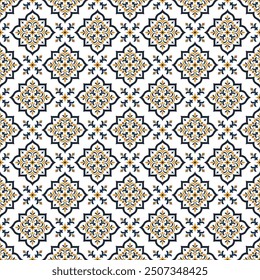 Black and yellow luxury vector seamless pattern. Ornament, Traditional, Ethnic, Arabic, Turkish, Indian motifs. Great for fabric and textile, wallpaper, packaging design or any desired idea.