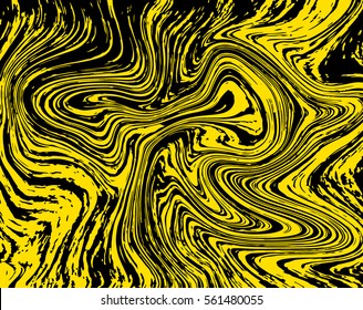 Black and yellow marble vector texture
