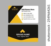 Black Yellow modern business card