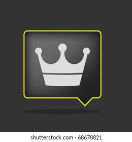 black yellow neon crown icon