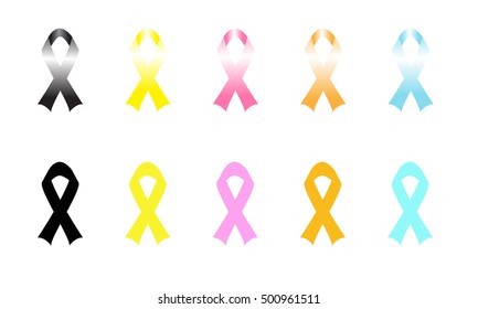 black yellow pink orange and blue crossed ribbon,Collection set of pray for ribbon  