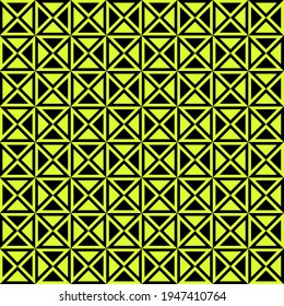 Patrón de cuadrado amarillo negro. Mosaico Simple Negro Y Amarillo. Barrios De Cuadrados De Tejas Sin Verdadero Vector. Estilo de verificación.