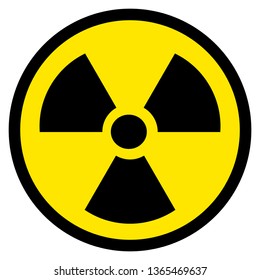 Black and yellow radioactive symbol
