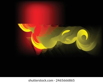 Black, Yellow and Red  color combination gradient background design.